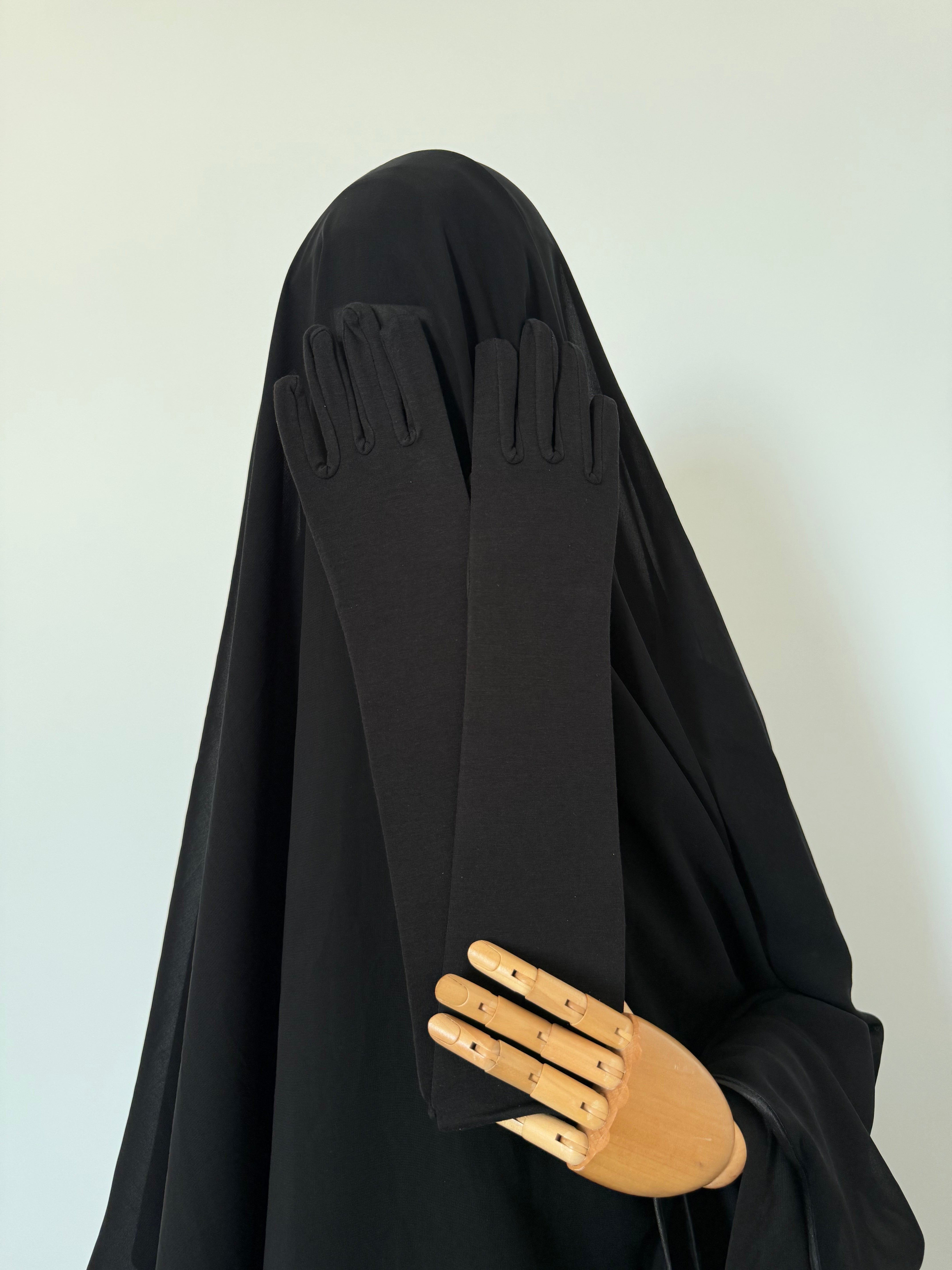 Gants Longs Noir Simple - 𝒯𝒶𝒸𝓉𝒾𝓁𝑒