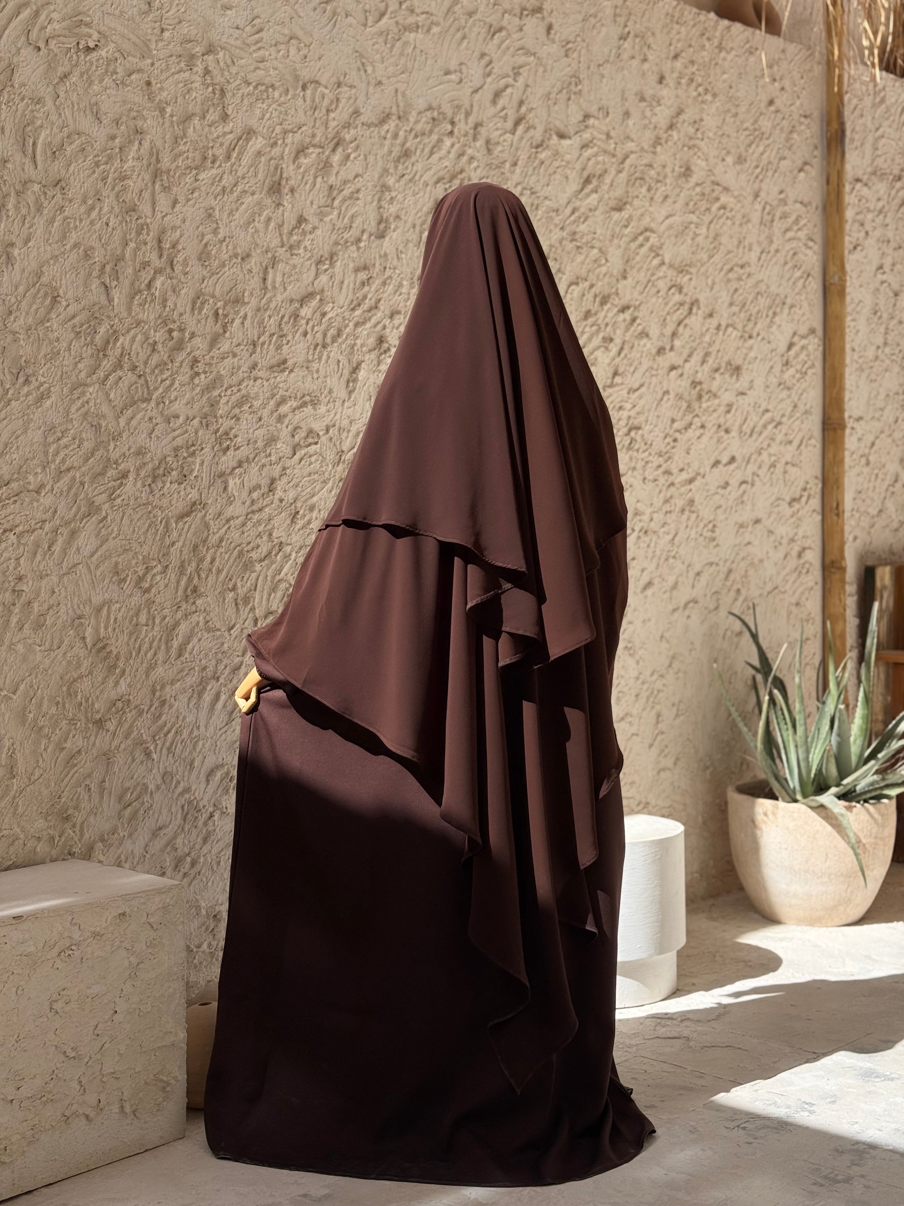 Khimar Tawus Chocolat