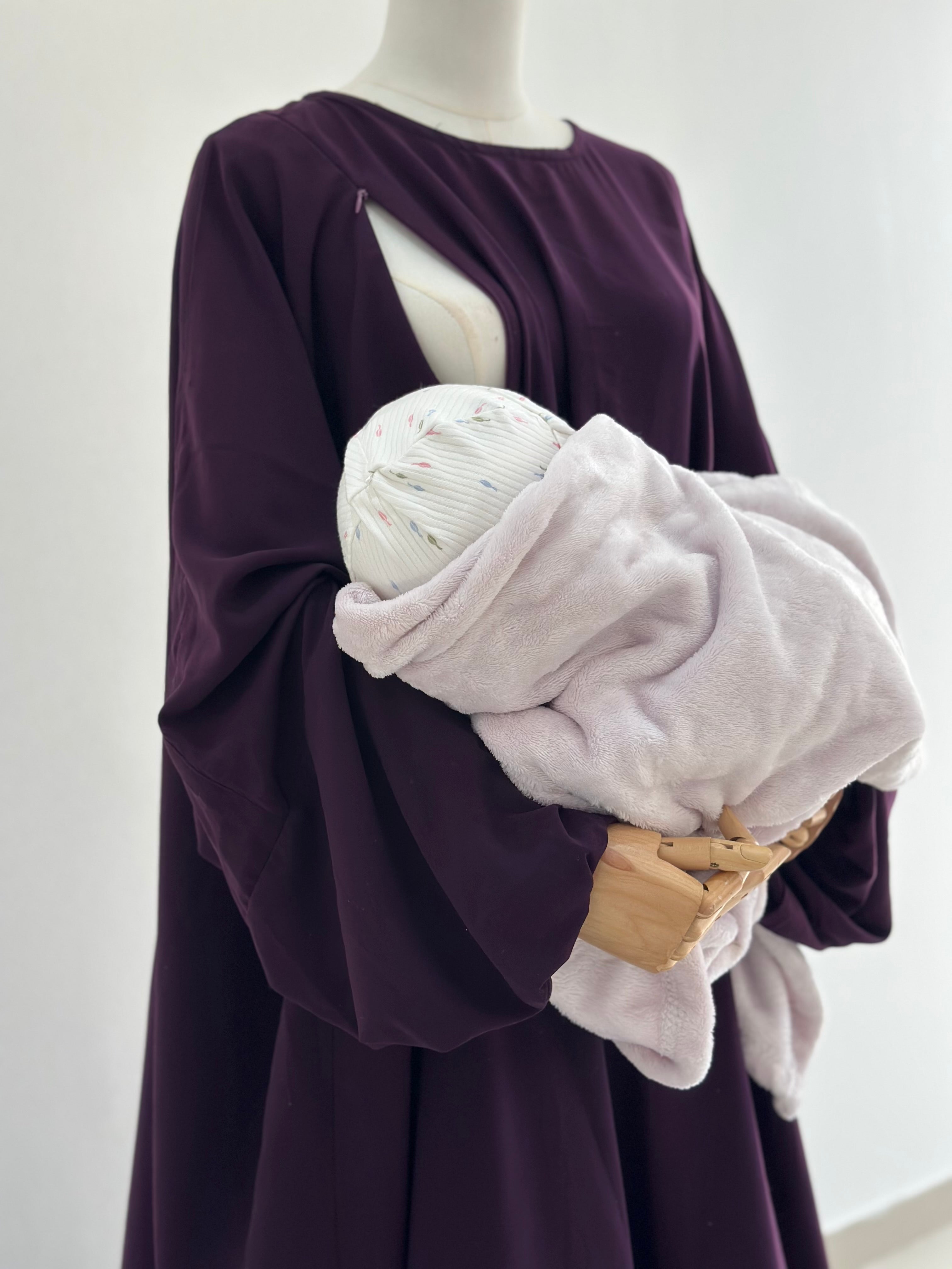 Abaya Umumah Aubergine