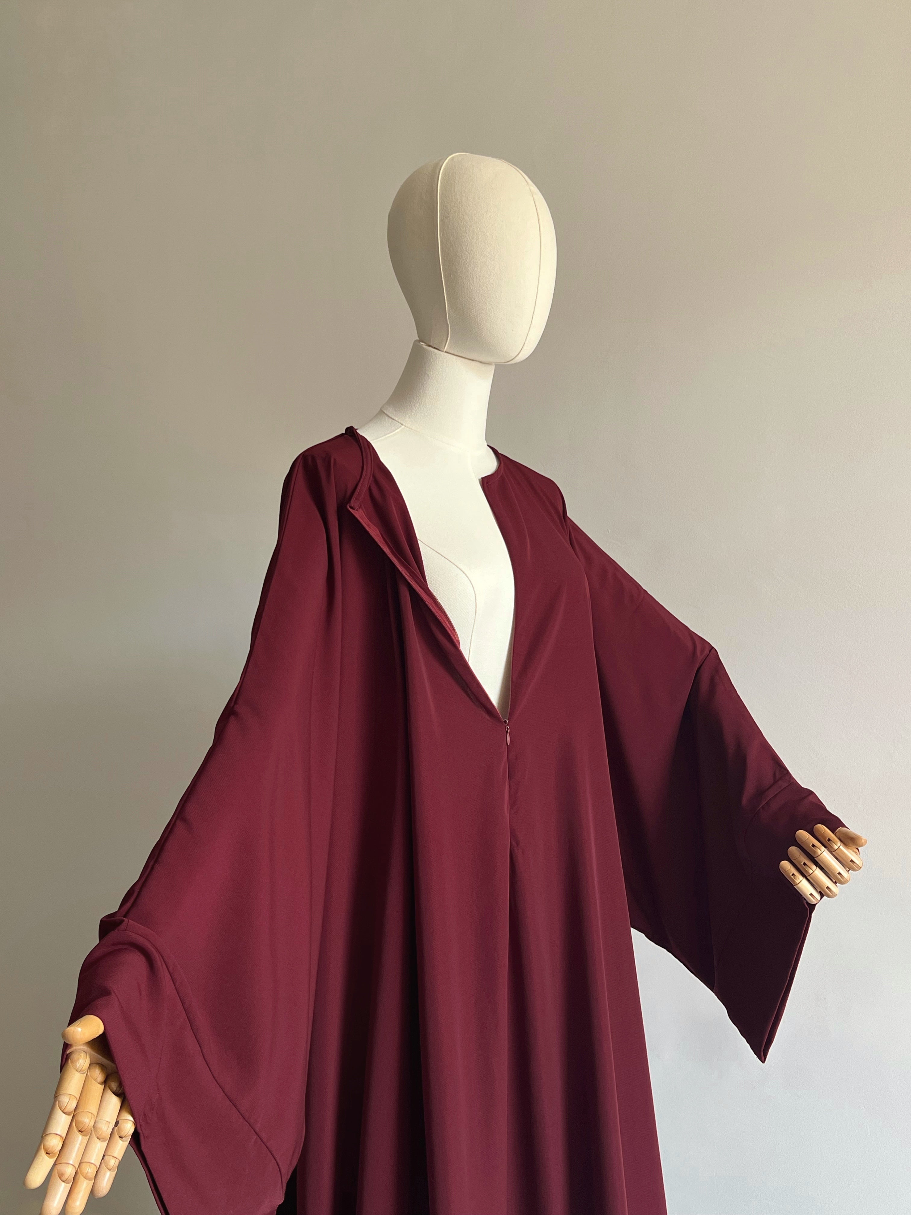 Abaya Haya Bordeaux